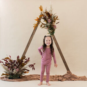 Kyte Baby Long Sleeve Pajamas in Dusty Rose 3T - See Flaws